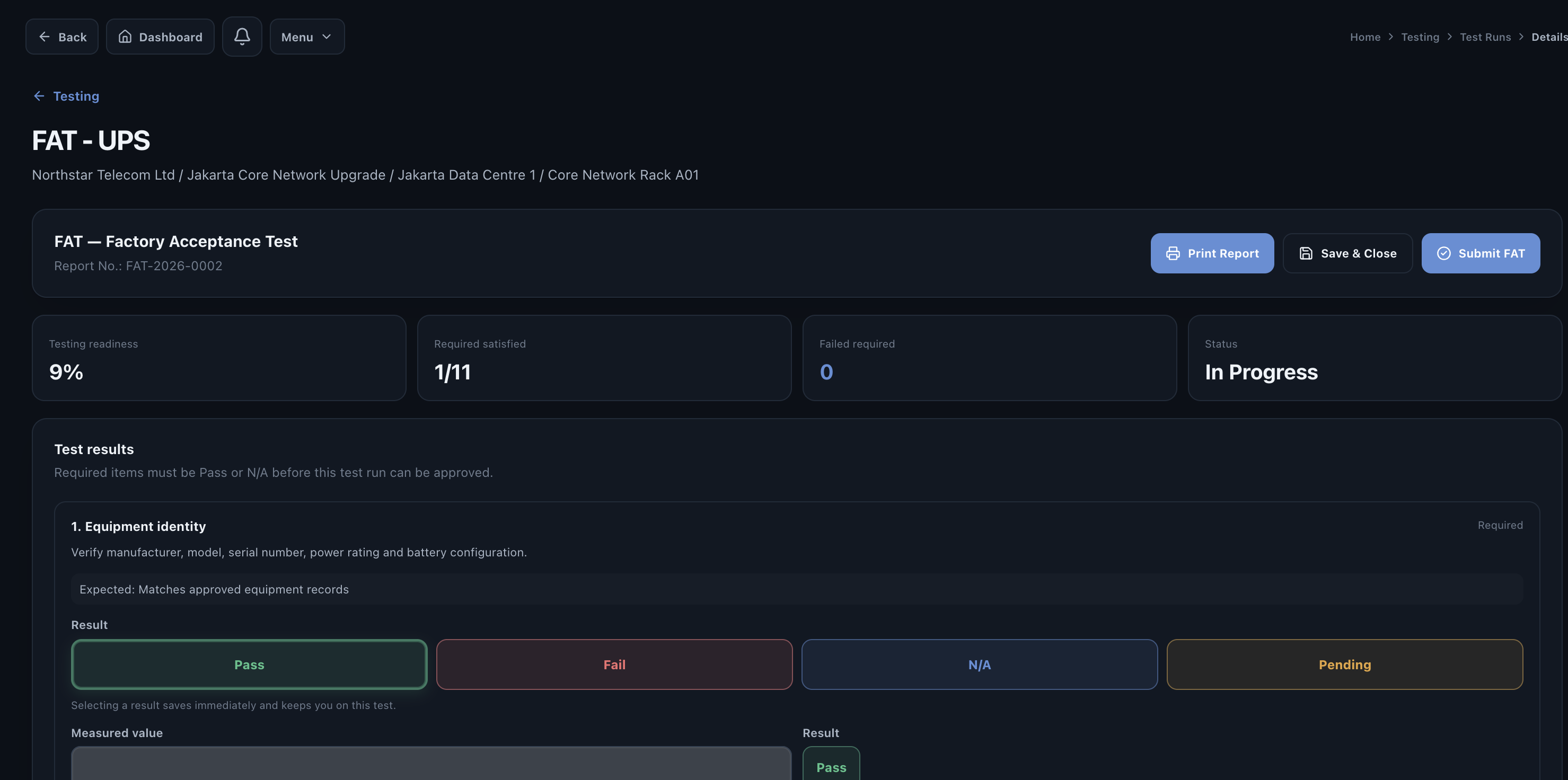 Valtoroq testing