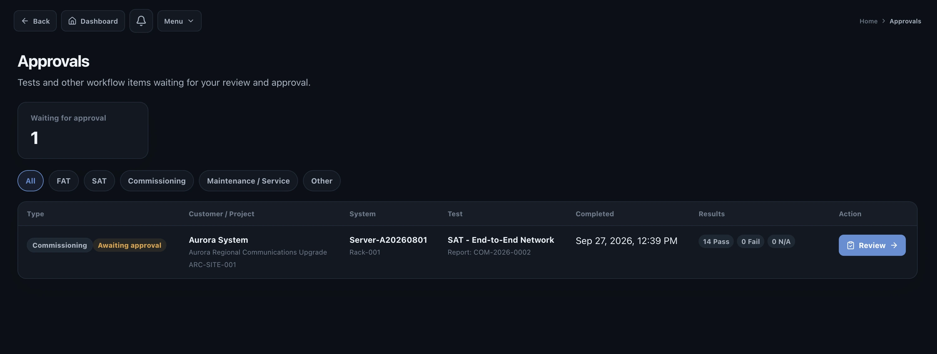 Valtoroq approval workflow
